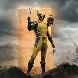 deadpool art scale wolverine and headpool statue ()