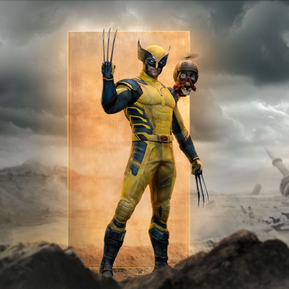 deadpool art scale wolverine and headpool statue ()
