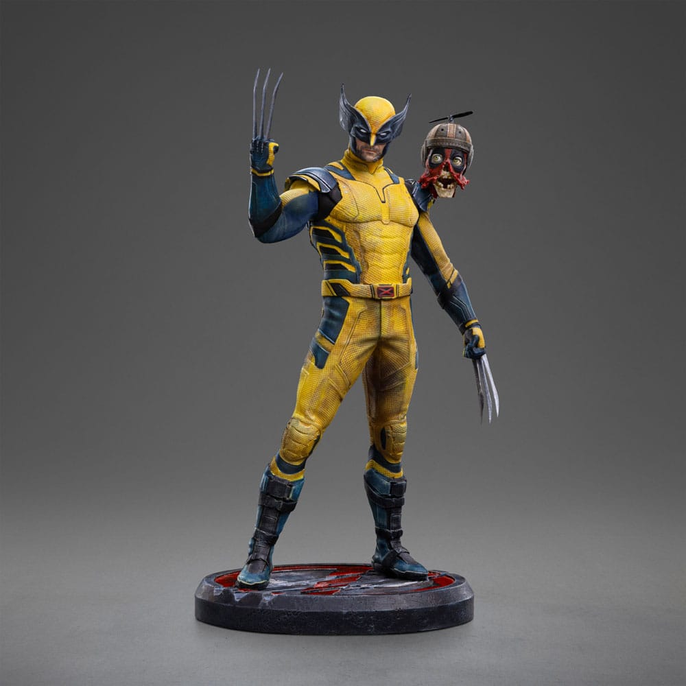 deadpool art scale wolverine and headpool statue ()