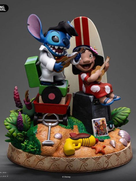 lilo and stitch deluxe art lilo and stitch statue ()
