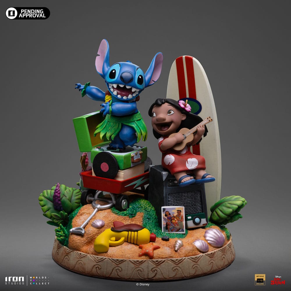 lilo and stitch deluxe art lilo and stitch statue ()