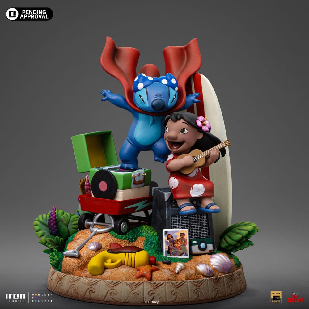 lilo and stitch deluxe art lilo and stitch statue ()