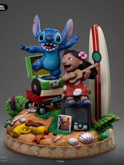 lilo and stitch deluxe art lilo and stitch statue ()