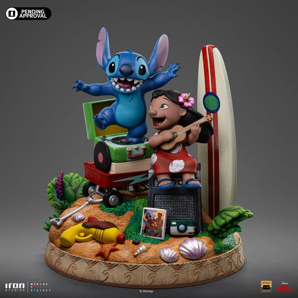 lilo and stitch deluxe art lilo and stitch statue ()