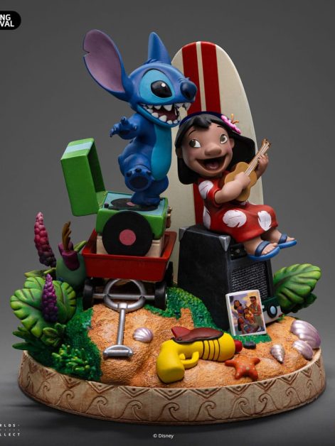 lilo and stitch deluxe art lilo and stitch statue ()