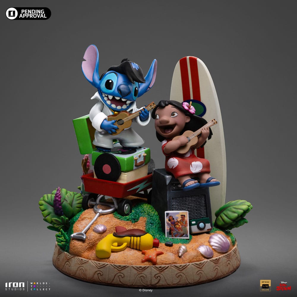 lilo and stitch deluxe art lilo and stitch statue ()