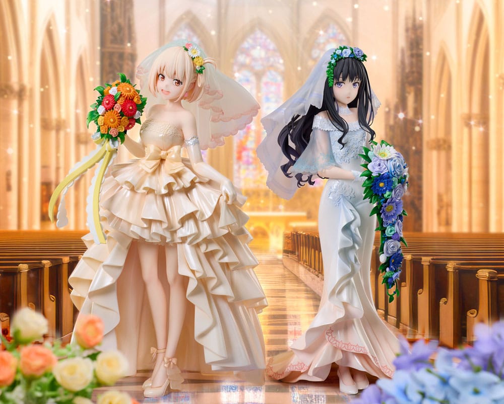 lycoris recoil takina inoue wedding dress ver scale figure ()