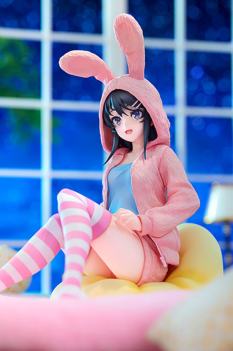 rascal does not dream of a knapsack kid mai sakurajima hoodie look rabbit ears ver scale figure ()