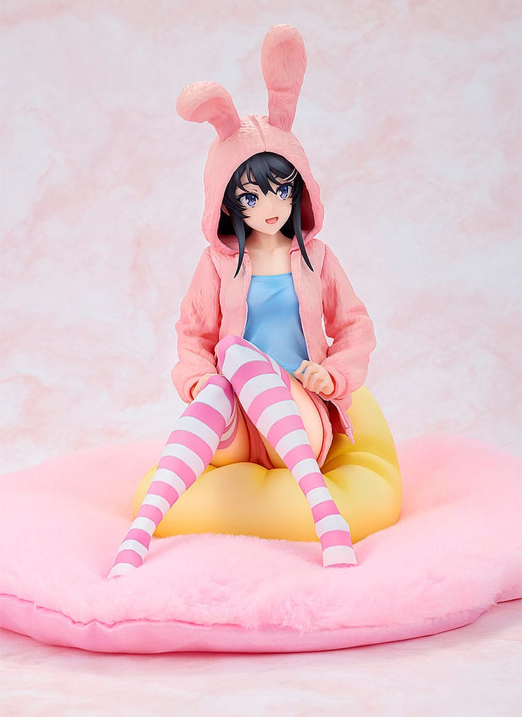 rascal does not dream of a knapsack kid mai sakurajima hoodie look rabbit ears ver scale figure ()