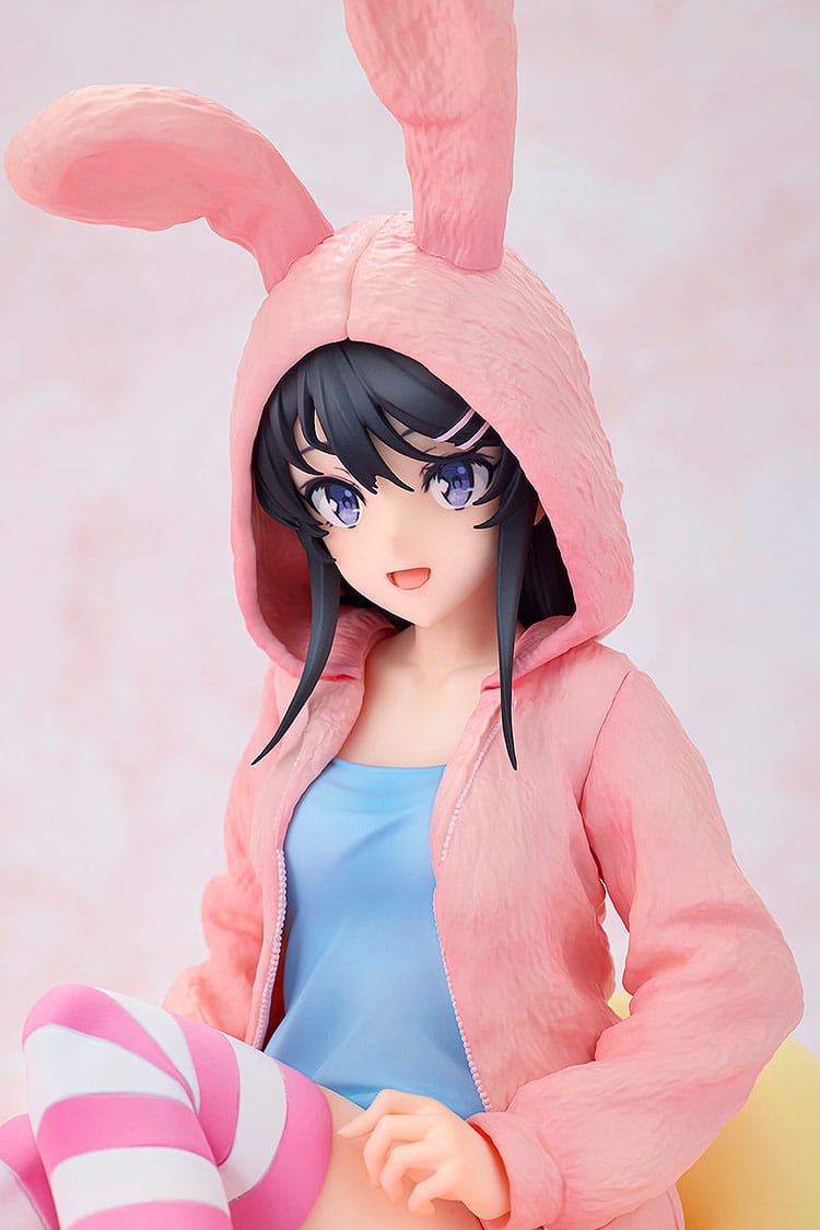 rascal does not dream of a knapsack kid mai sakurajima hoodie look rabbit ears ver scale figure ()