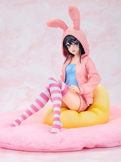 rascal does not dream of a knapsack kid mai sakurajima hoodie look rabbit ears ver scale figure main