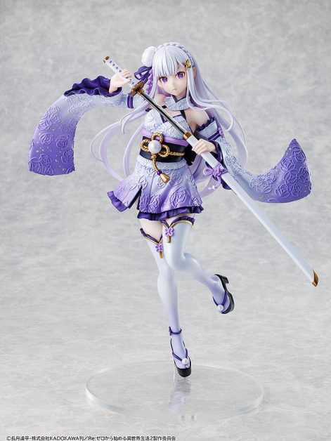re zero starting life in another world emilia combat outfit ver scale figure ()