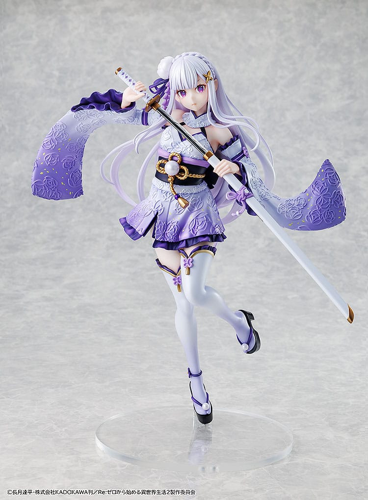 re zero starting life in another world emilia combat outfit ver scale figure ()