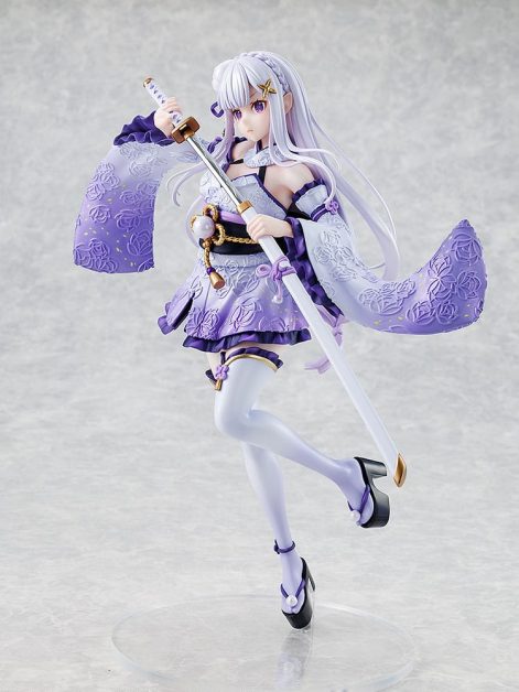 re zero starting life in another world emilia combat outfit ver scale figure ()