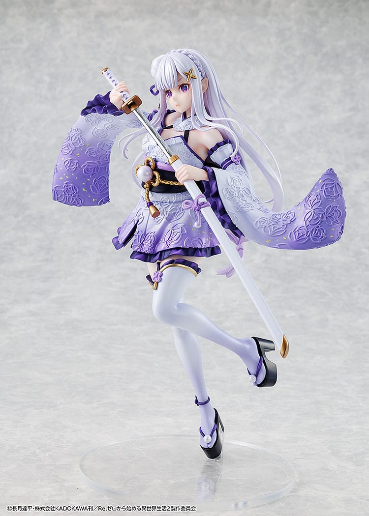 re zero starting life in another world emilia combat outfit ver scale figure ()
