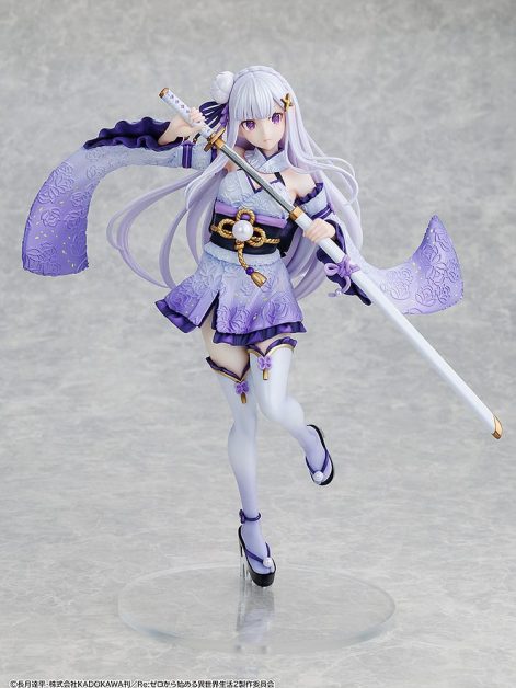 re zero starting life in another world emilia combat outfit ver scale figure ()