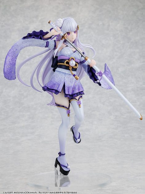 re zero starting life in another world emilia combat outfit ver scale figure ()