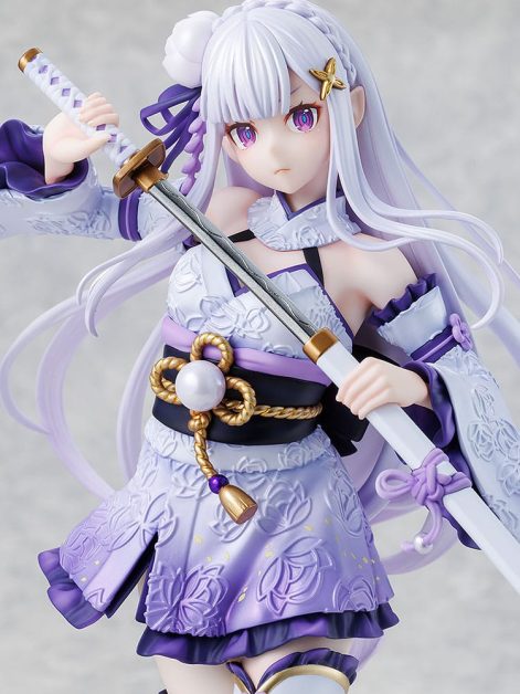 re zero starting life in another world emilia combat outfit ver scale figure ()
