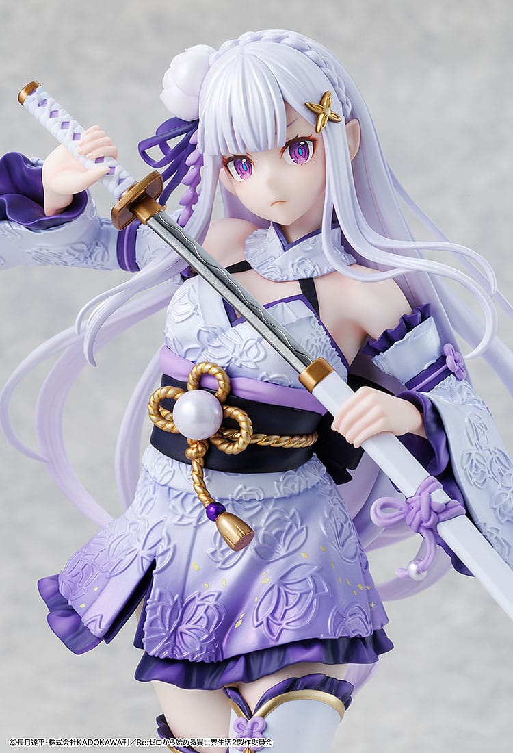 re zero starting life in another world emilia combat outfit ver scale figure ()