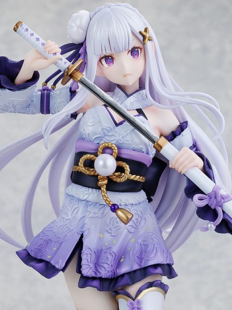 re zero starting life in another world emilia combat outfit ver scale figure ()