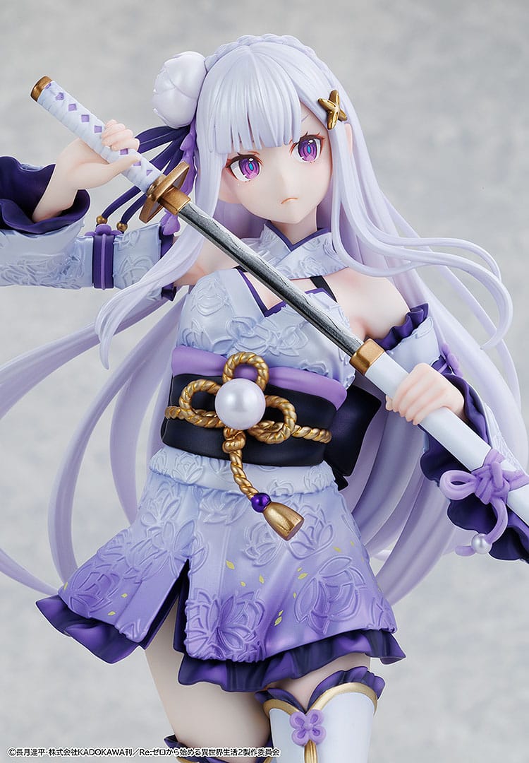 re zero starting life in another world emilia combat outfit ver scale figure ()