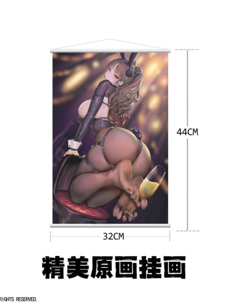sue illustration champagne and bunny girl rose white stocking ver scale figure ()